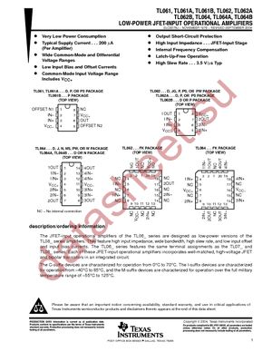 TL062BCP datasheet  